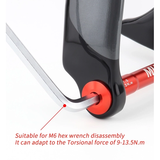 Oś przelotowa piasty koła rowerowego L122 M12x1.75 TL16 Muqzi F-24 Czarny