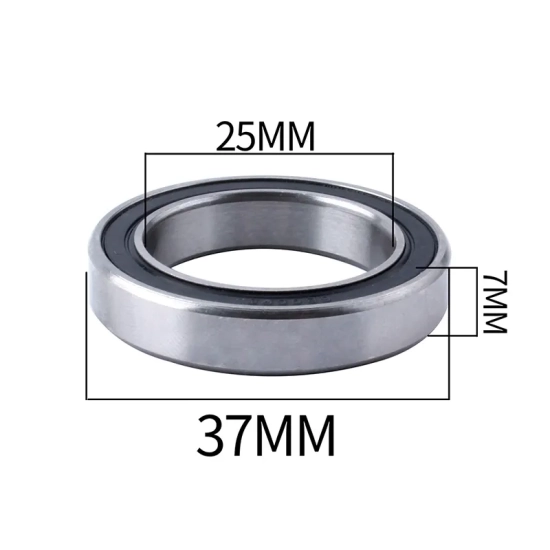 Łożysko suportu rowerowego 25x37X7mm Muqzi G-7 Stal Srebrny