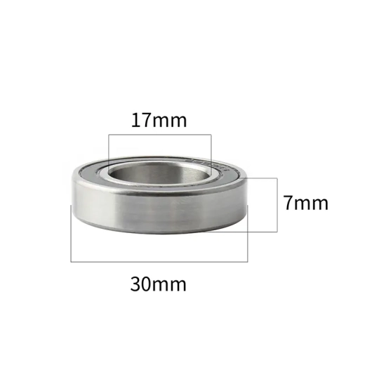 Łożysko suportu rowerowego 17x30x7mm Muqzi G-8 Ceramiczne Srebrny