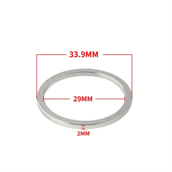 Podkładka łożyska sterów rowerowych 29x33.9x2mm Muqzi H-22 Srebrny