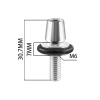 Śruba regulacyjna zacisku hamulca rowerowego V-brake M6 Muqzi B-38 Srebrny