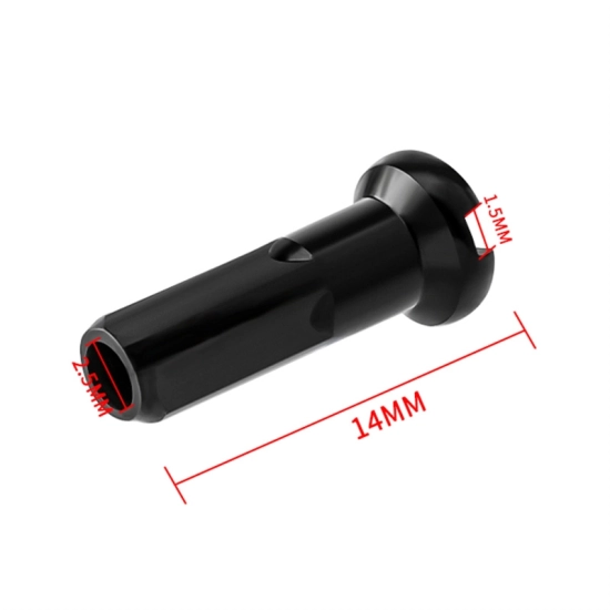 Nypel do szprych rowerowych 14mm Muqzi E-19 Aluminium Czarny 50szt