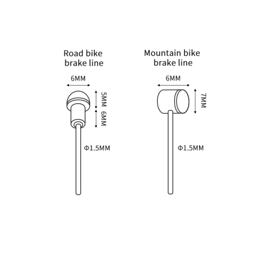 Linka hamulca rowerowego 1.1m 1100m Muqzi J-59 Srebrny