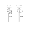 Linka hamulca rowerowego 1.7m 1700mm Muqzi J-59 Srebrny