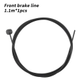 Linka hamulca rowerowego 1.1m 1100mm Muqzi J-8 Powlekana Teflon Czarny
