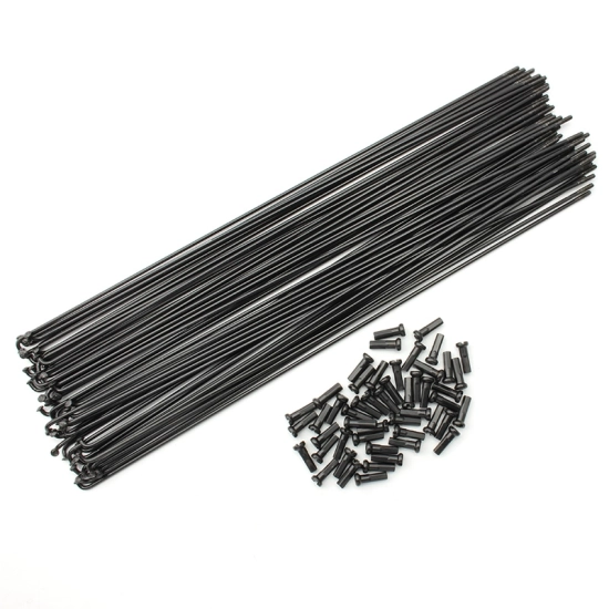 Szprycha rowerowa 2mm (14G) 230mm + Nypel 12mm Muqzi E-17