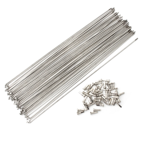 Szprycha rowerowa 2mm (14G) 290mm + Nypel 12mm Muqzi E-17