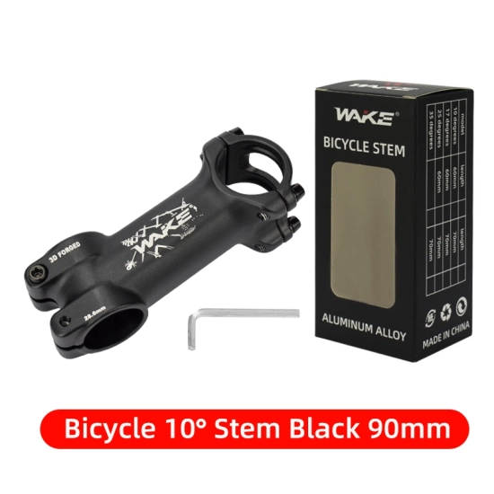 Mostek rowerowy +10° -10° 28.6x31.8mm 90mm WAKE SM034 Aluminium Czarny