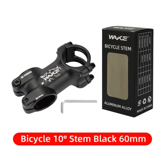 Mostek rowerowy +10° -10° 28.6x31.8mm 60mm WAKE SM034 Aluminium Czarny
