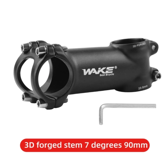 Mostek rowerowy +7° -7° 28.6x31.8mm 90mm WAKE A062 Aluminium Czarny
