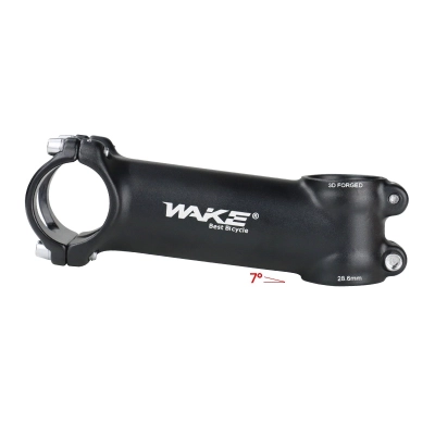 Mostek rowerowy +7° -7° 28.6x31.8mm 80mm WAKE A062 Aluminium Czarny