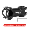 Mostek rowerowy +7° -7° 28.6x31.8mm 70mm WAKE A062 Aluminium Czarny