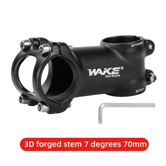 Mostek rowerowy +7° -7° 28.6x31.8mm 70mm WAKE A062 Aluminium Czarny