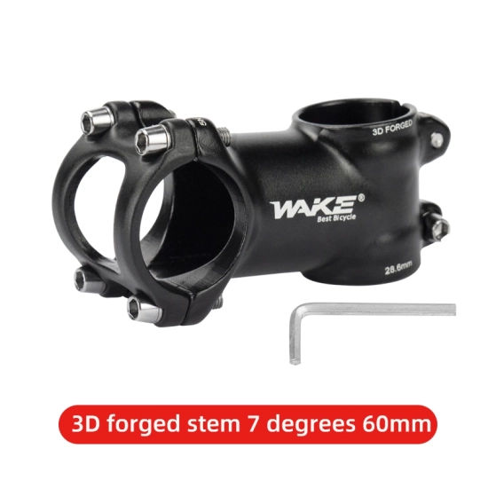 Mostek rowerowy +7° -7° 28.6x31.8mm 60mm WAKE A062 Aluminium Czarny