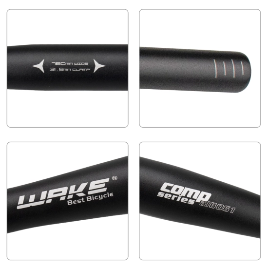 Kierownica rowerowa Prosta 31.8x780mm Z opcją skrócenia WAKE A003 Comp Aluminium