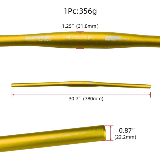 Kierownica rowerowa Prosta 31.8x780mm Z opcją skrócenia WAKE A003 Comp Aluminium