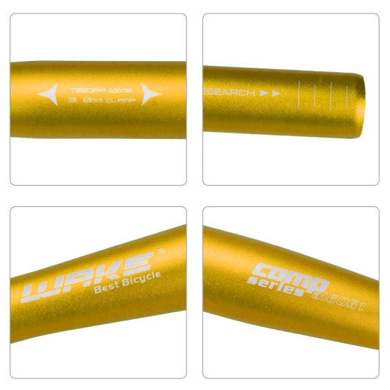 Kierownica rowerowa Prosta 31.8x780mm Z opcją skrócenia WAKE A003 Comp Aluminium
