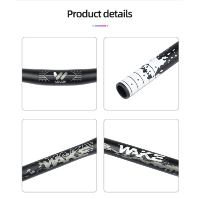 Kierownica rowerowa 31.8x780mm Z opcją skrócenia WAKE WK-103-2 Aluminium Czarny