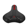 Siodełko rowerowe MTB Miękkie 160x278mm WAKE 2781 Czarny + Czerwony
