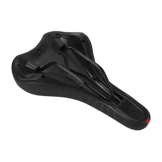 Siodełko rowerowe MTB Miękkie 160x278mm WAKE 2781 Czarny + Czerwony