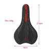 Siodełko rowerowe MTB Miękkie 160x278mm WAKE 2781 Czarny + Czerwony