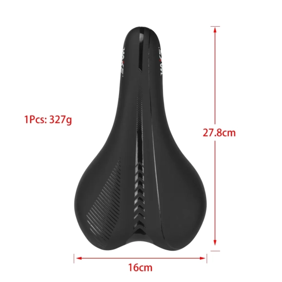 Siodełko rowerowe MTB 160x278mm WAKE 2789 Czarny