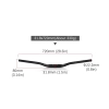 Kierownica rowerowa Gięta 31.8x720mm Z opcją skrócenia WAKE A021 Comp Aluminium