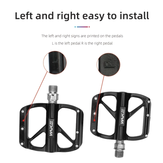 Pedały rowerowe Platformy 74x95mm 1x łożysko WAKE RX2 Aluminium Czarny