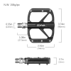 Pedały rowerowe Platformy 74x95mm 1x łożysko WAKE RX2 Aluminium Czarny