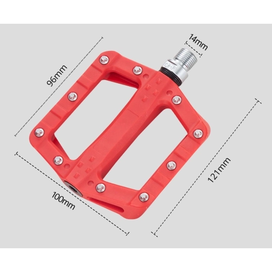 Pedały rowerowe Platformy 96x100mm 1x łożysko Iron March N-8 Nylon