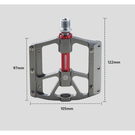 Pedały rowerowe Platformy 97x105mm 3x łożysko Iron March ALNC-2027 Aluminium