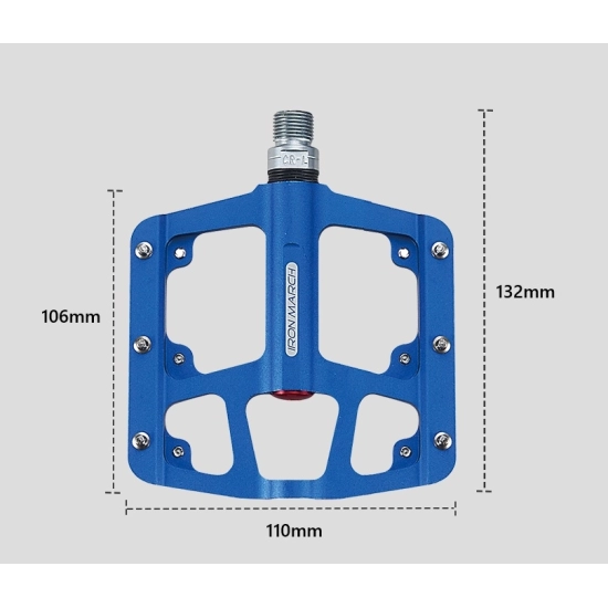 Pedały rowerowe Platformy 106x110mm 3x łożysko Iron March ALNC-2037 Aluminium