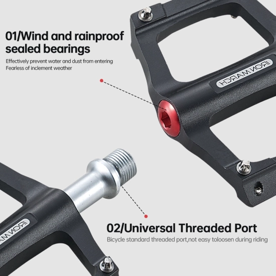 Pedały rowerowe Platformy 70x93mm 3x łożysko Iron March ALNC-1075 Aluminium