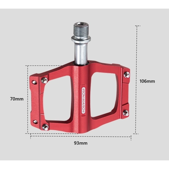 Pedały rowerowe Platformy 70x93mm 3x łożysko Iron March ALNC-1075 Aluminium