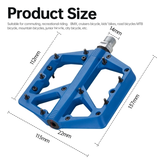 Pedały rowerowe Platformy 112x113mm 1x łożysko Iron March N-13 Nylon