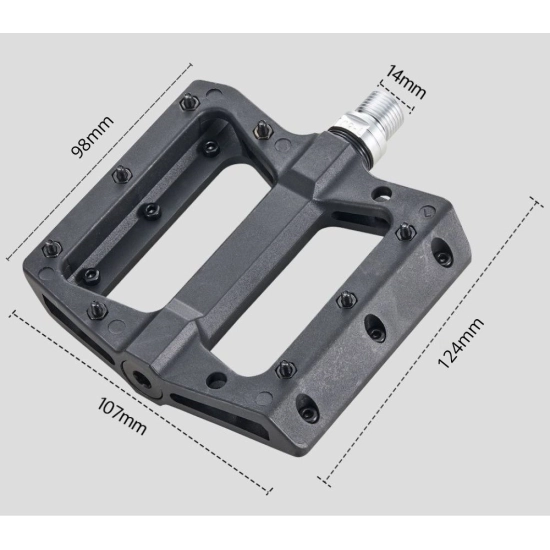 Pedały rowerowe Platformy 98x107mm 1x łożysko Iron March N-5 Nylon
