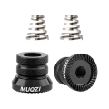 Nakrętka osi piasty rowerowej M5 Muqzi B-44 2 sztuki Aluminium Czarny