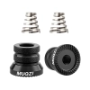 Nakrętka osi piasty rowerowej M5 Muqzi B-44 2 sztuki Aluminium Czarny