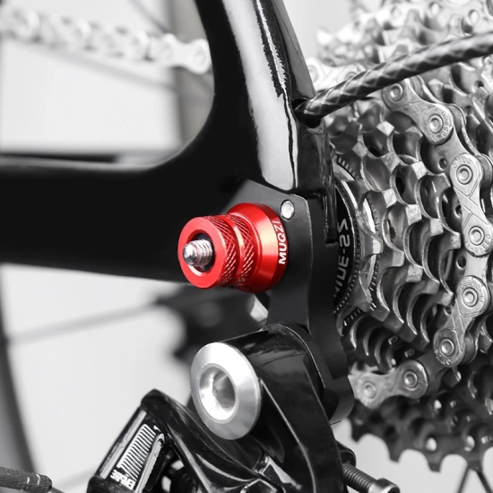 Nakrętka osi piasty rowerowej M5 Muqzi B-44 2 sztuki Aluminium Czarny