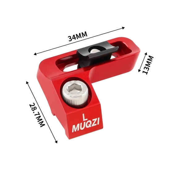 Adapter manetki przerzutki rowerowej Prawy Muqzi J-73 Aluminium Czarny