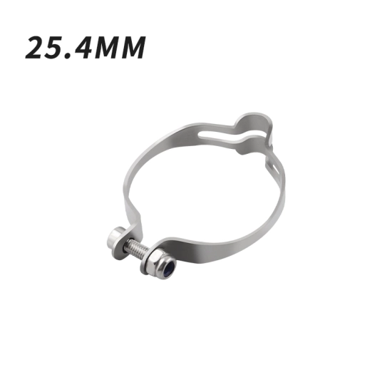 Obejma Opaska pancerza linki rowerowej 25.4mm Muqzi J-58 Srebrny