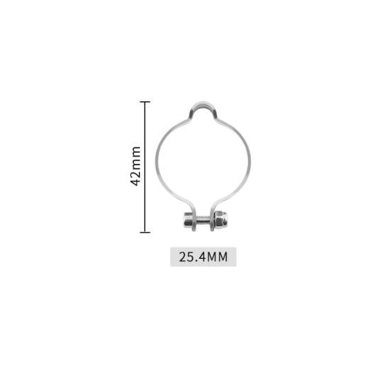 Obejma Opaska pancerza linki rowerowej 25.4mm Muqzi J-58 Srebrny
