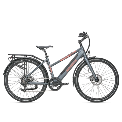 Rower elektryczny JOBOBIKE Viva Niska rama Ciemnoszary 14Ah + bagażnik POWYSTAWOWY