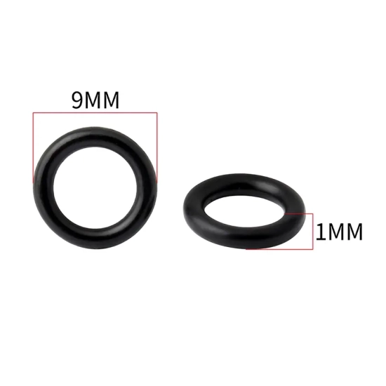 Oring zacisku hamulca rowerowego 9x1mm 8x1mm Muqzi J-50 6szt. Czarny