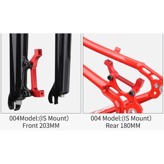 Adapter/Uchwyt zacisku hamulca rowerowego 004 IS mount (F203/R180) Muqzi J-71 Czarny