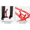 Adapter/Uchwyt zacisku hamulca rowerowego 004 IS mount (F203/R180) Muqzi J-71 Czarny