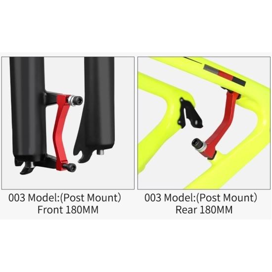 Adapter/Uchwyt zacisku hamulca rowerowego 003 Post Mount (F180/R180) Muqzi J-71 Czarny