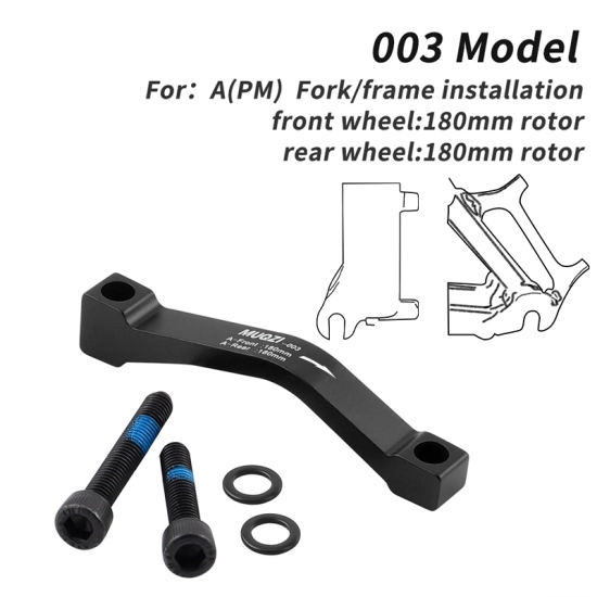Adapter/Uchwyt zacisku hamulca rowerowego 003 Post Mount (F180/R180) Muqzi J-71 Czarny