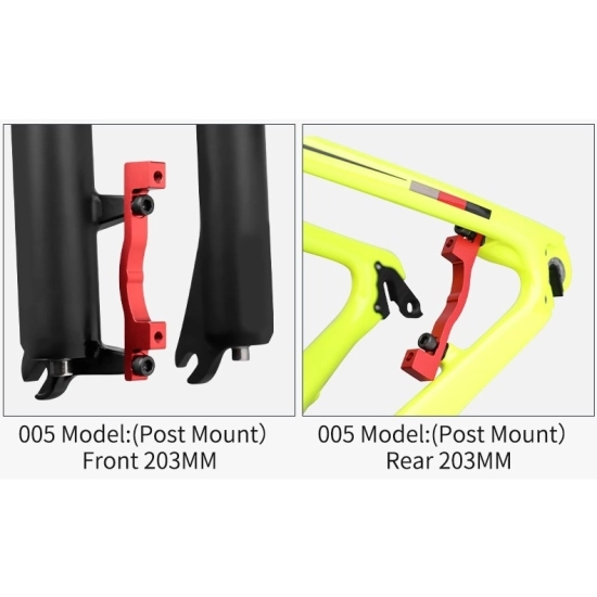 Adapter/Uchwyt zacisku hamulca rowerowego 005 Post Mount (F203/R203) Muqzi J-71 Czarny