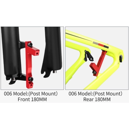 Adapter/Uchwyt zacisku hamulca rowerowego 006 Post Mount (F180/R180) Muqzi J-71 Czarny